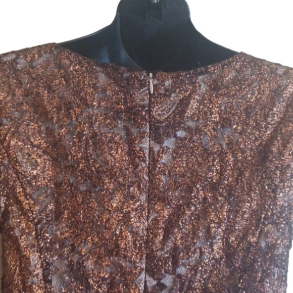 Kensie pretty Bronzey / coppery metallic lined dress . Size small. Parties! - Picture 5 of 9